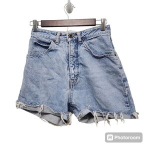 Edwin Blue Denim High Waist Shorts Size S